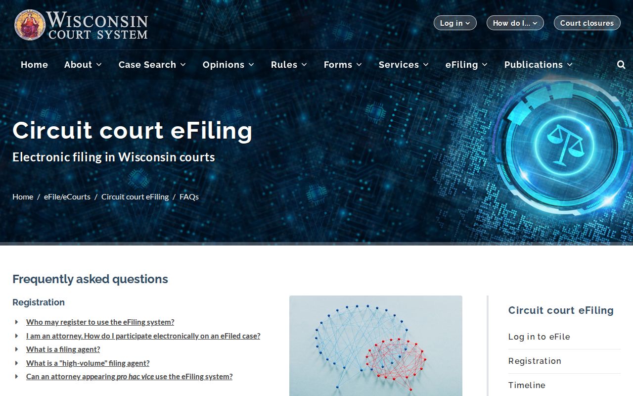 Wisconsin guidance on public access to electronically filed court documents