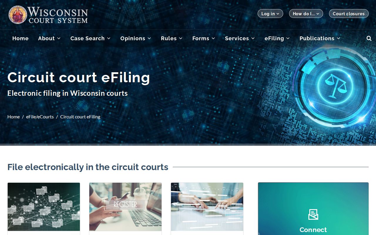 Wisconsin eFiling information used by Lincoln County Circuit Court